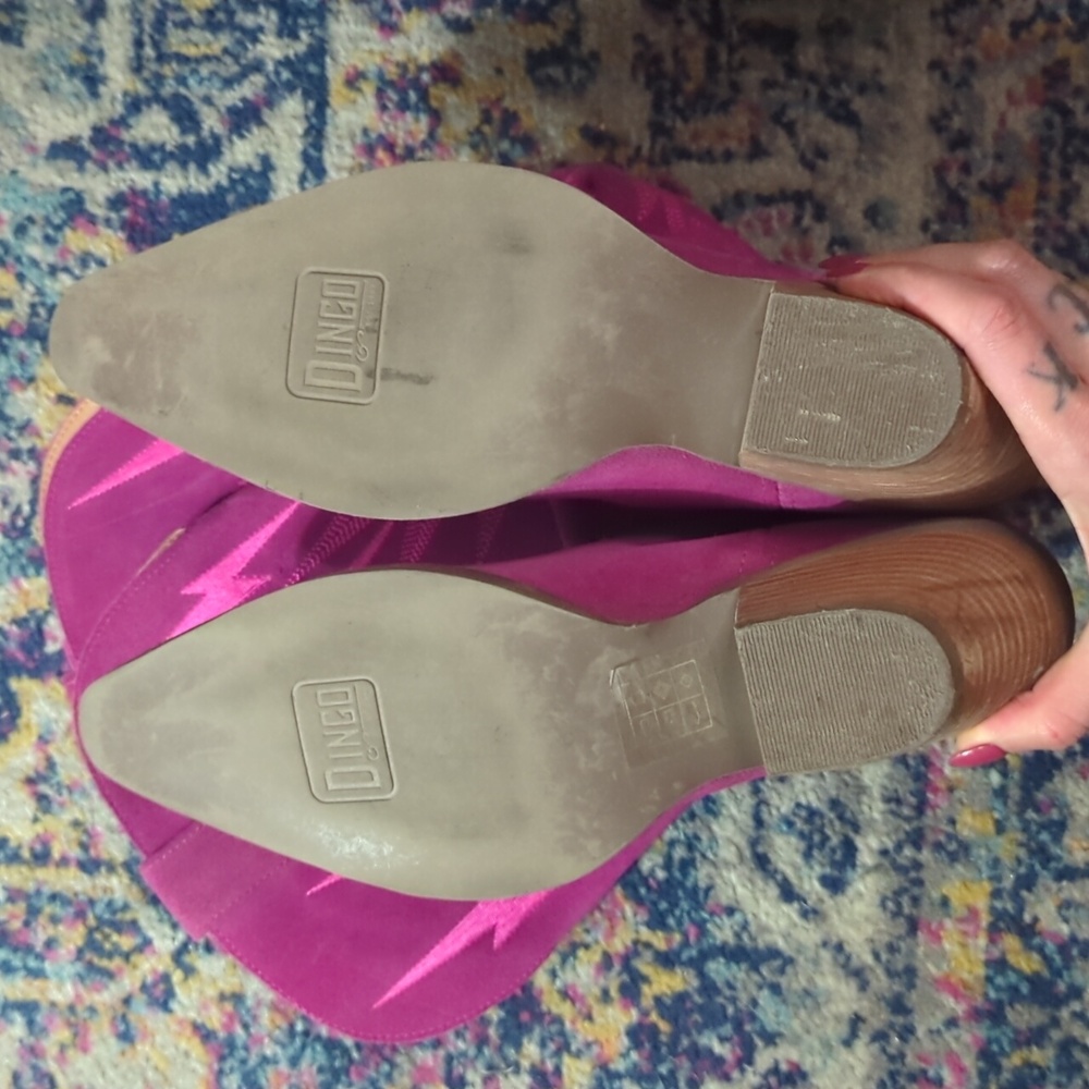 Dingo Fuchsia Heeled Western Boots - Picture 2 of 2